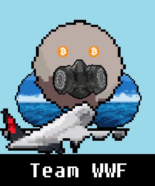 CLIMATE PIXUS #00079 | PIXUS METAVERSE lightblue Carbon dioxide bitcoin bitcoin happy ocean gasmask airplane Team WWF 